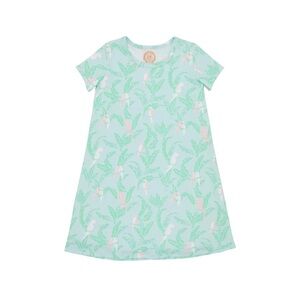 TBBC Polly Play Dress Short Sleeve - Parrot Island Palms